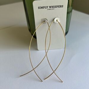 Oversized gold hoop earrings